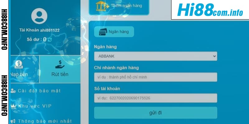 Hướng dẫn đầy đủ về cách rút tiền Hi88